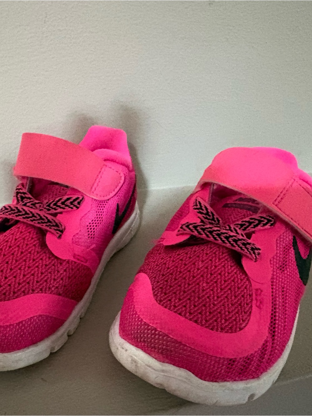 Nike Kids Hot Pink Athletic Sneakers with White Soles